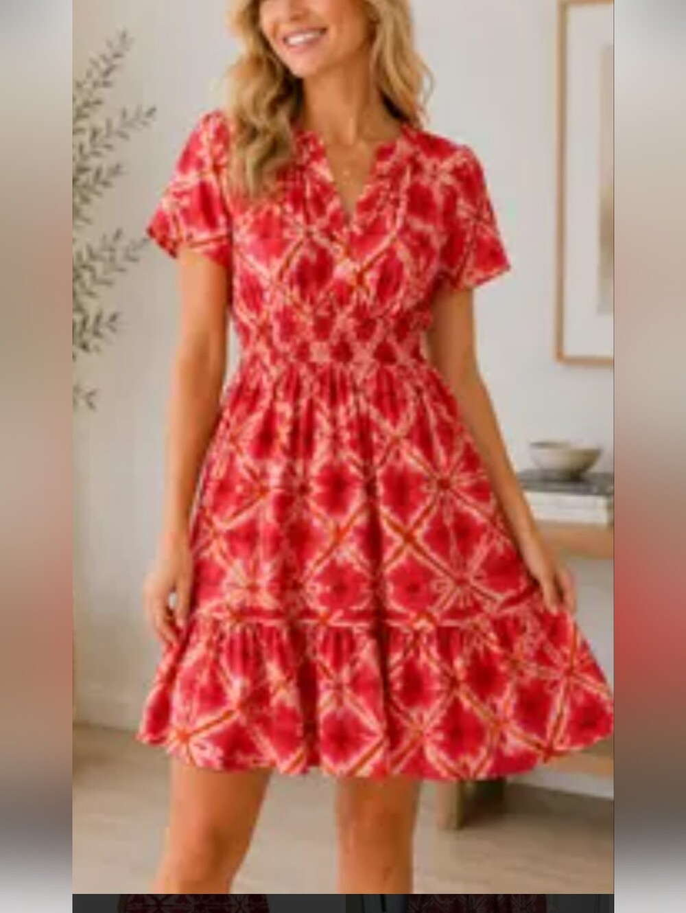 Anthropologie Women’s Dress The Somerset Mini Pink Tie Dye Pockets Medium